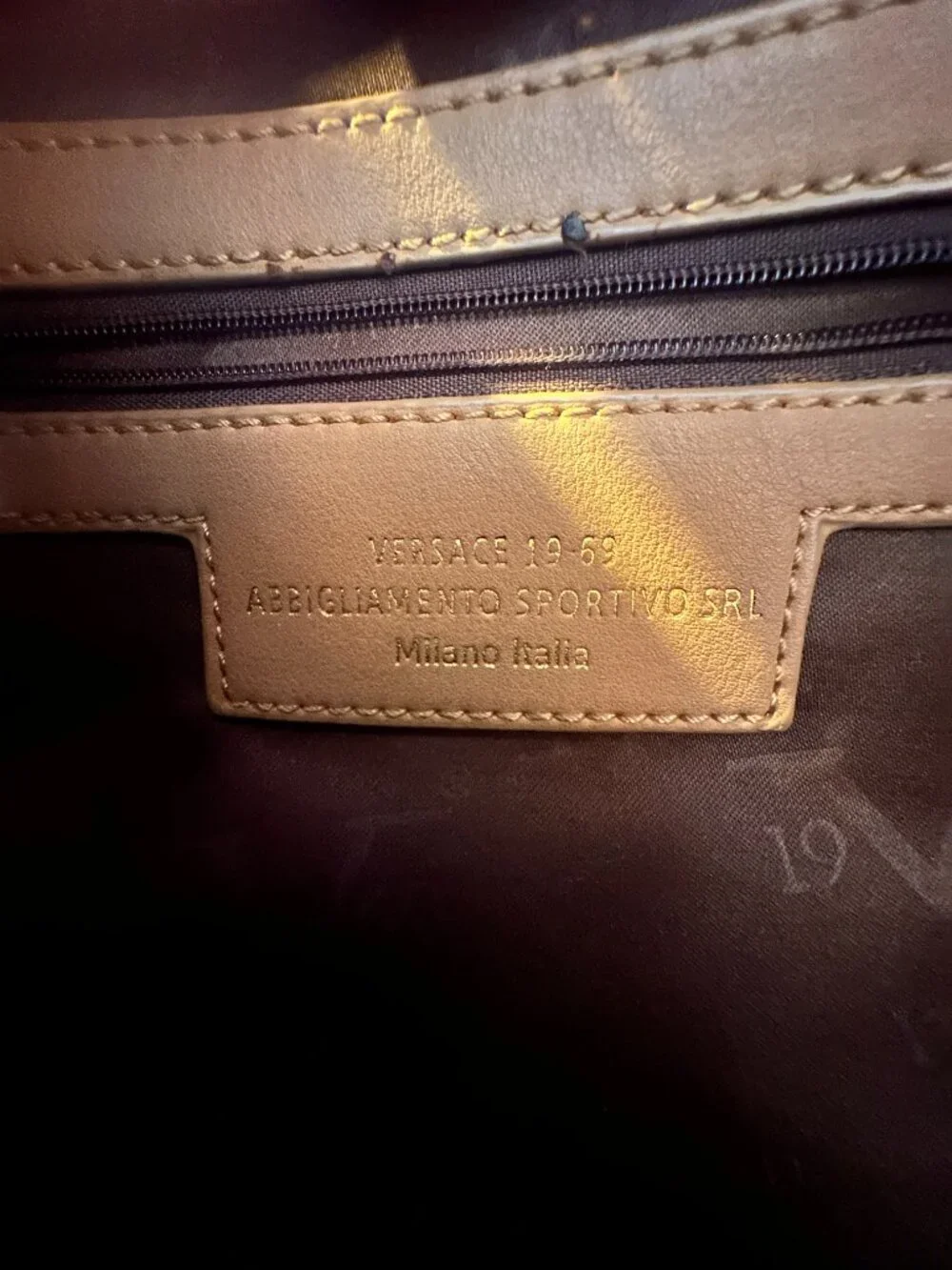 Versace 19.69 Beige Nude Satchel Crossbody Bag